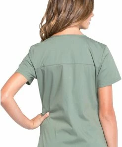 Cherokee Workwear Clearance Women's V-Neck Solid Scrub Top -Cherokee Shop 2 ck ww665 clearance 650