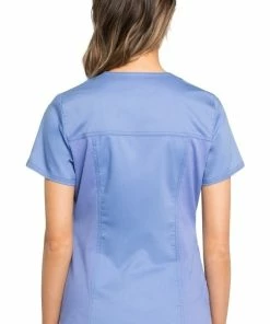 Cherokee Workwear Women's V-Neck Solid Scrub Top -Cherokee Shop 2 ck ww770ab 650