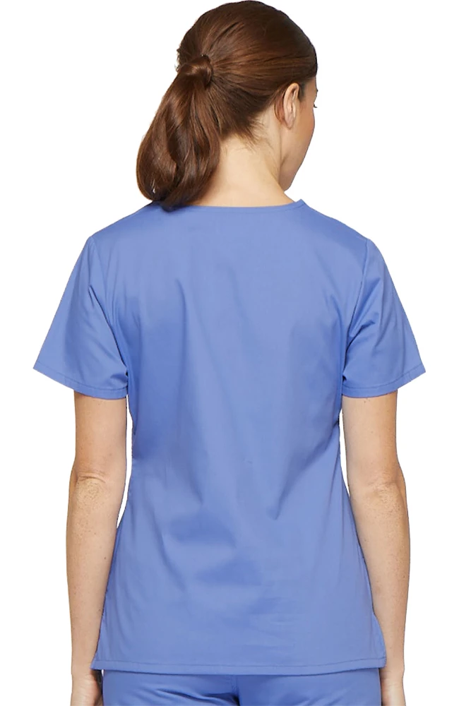 Dickies Clearance Women's Mock Wrap Solid Scrub Top 4 Dickies Clearance Women's Mock Wrap Solid Scrub Top - Image 2