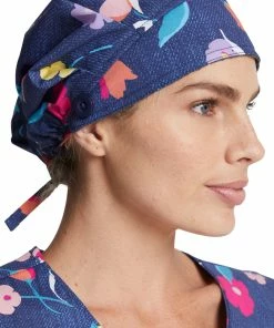 Dickies Women's Bouffant Denim Garden Print Scrub Hat -Cherokee Shop 2 di dk514 print 650