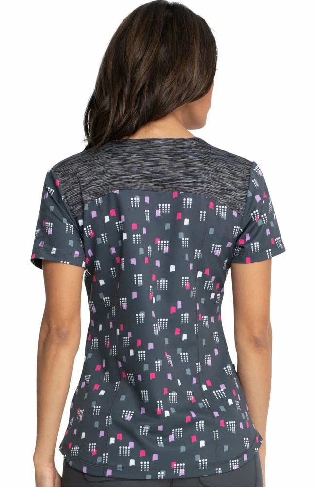 Dickies Clearance Women's Dots So Geo Print Scrub Top 4 Dickies Clearance Women's Dots So Geo Print Scrub Top - Image 2