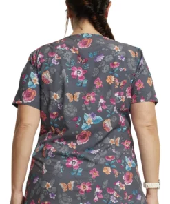 Dickies Women's Butterflies Abloom Print Scrub Top -Cherokee Shop 2 di dk616 print 650 1