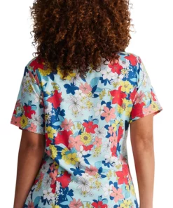 Dickies Women's Blooms So Retro Print Scrub Top -Cherokee Shop 2 di dk616 print 650 2