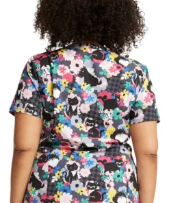 Dickies Women's V-Neck Furever Floral Print Scrub Top 9 Dickies Women's V-Neck Furever Floral Print Scrub Top -Cherokee Shop 2 di dk616 print 650
