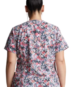 Dickies Clearance Women's Daisy Duty Print Scrub Top -Cherokee Shop 2 di dk616 printclearance 650
