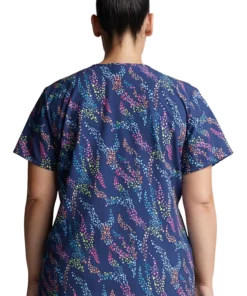Dickies Clearance Women's Safari Spots Print Scrub Top -Cherokee Shop 2 di dk717 printclearance 650