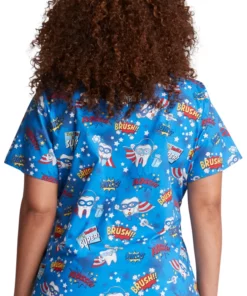 Dickies Clearance Women's Super Smile Print Scrub Top -Cherokee Shop 2 di dk721 printclearance 650