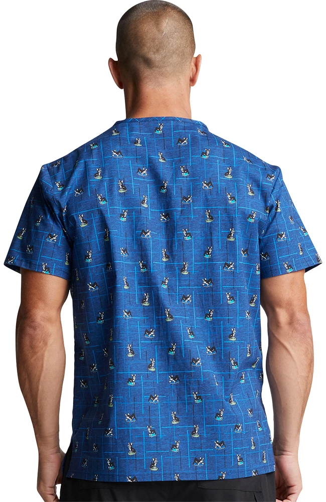 Dickies Clearance Men's Doggone Cool Print Scrub Top 4 Dickies Clearance Men's Doggone Cool Print Scrub Top - Image 2