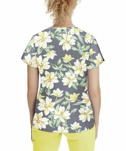 Healing Hands Women's Isabel Sunny Azalea Print Scrub Top -Cherokee Shop 2 hh 2218 print 650 1