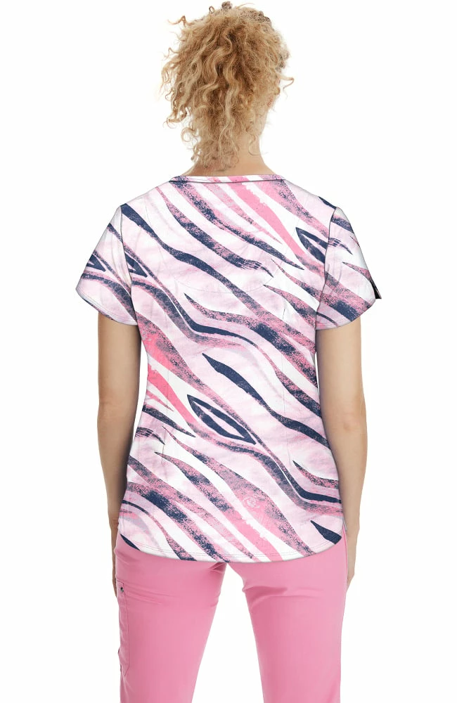 Healing Hands Clearance Women's Isabel Wild Stripes Print Scrub Top 4 Healing Hands Clearance Women's Isabel Wild Stripes Print Scrub Top - Image 2