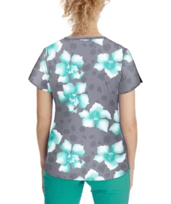 Healing Hands Clearance Women's Isabel Large Blossom Print Scrub Top -Cherokee Shop 2 hh 2218 printclearance 650