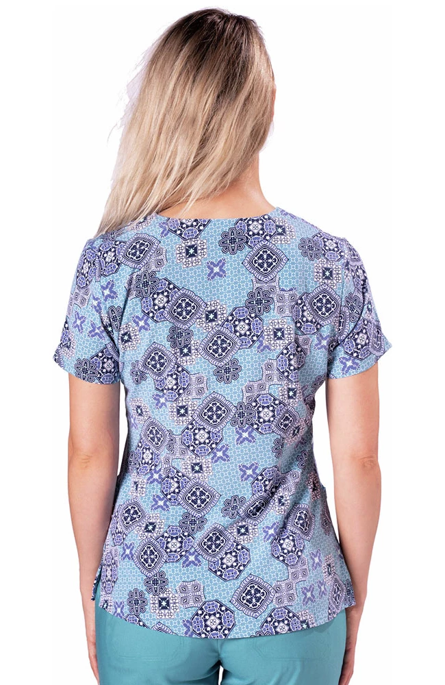 Healing Hands Clearance Women's Amanda Graphic Scenery Print Scrub Top 4 Healing Hands Clearance Women's Amanda Graphic Scenery Print Scrub Top - Image 2