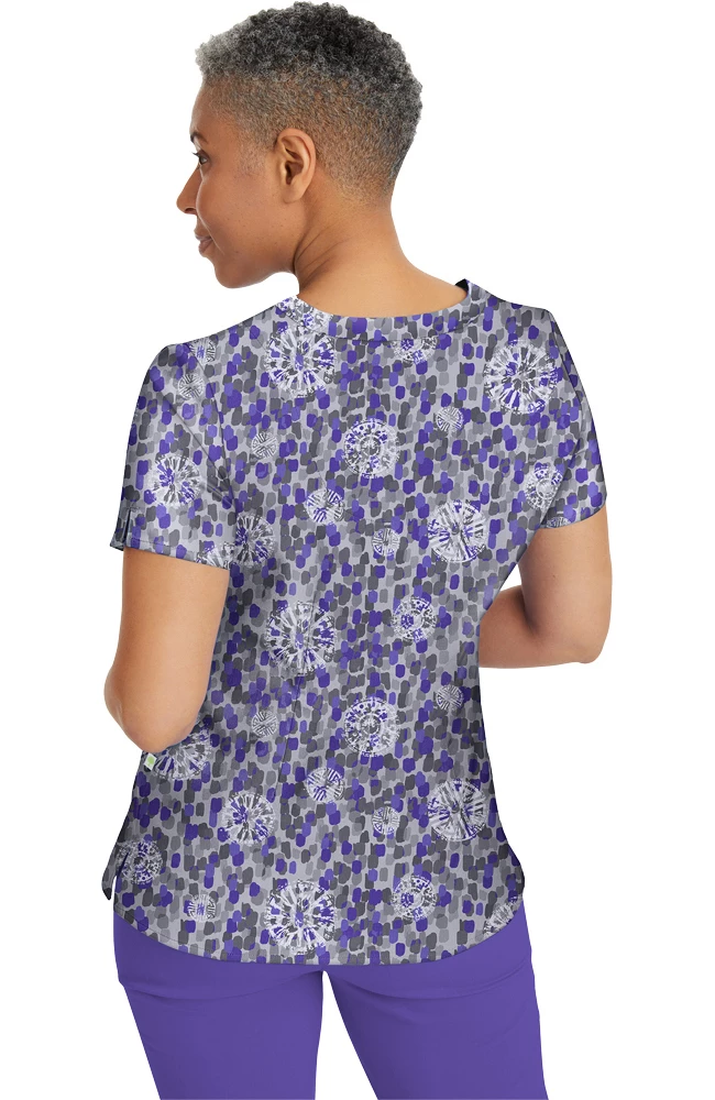 Healing Hands Clearance Women's Amanda Geo Expression Print Scrub Top 4 Healing Hands Clearance Women's Amanda Geo Expression Print Scrub Top - Image 2