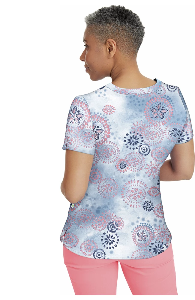 Healing Hands Clearance Women's Amanda Mystic Watercolor Print Scrub Top 4 Healing Hands Clearance Women's Amanda Mystic Watercolor Print Scrub Top - Image 2