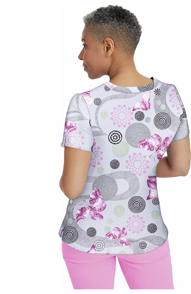 Healing Hands Clearance Women's Amanda Delightful Spirit Print Scrub Top 4 Healing Hands Clearance Women's Amanda Delightful Spirit Print Scrub Top - Image 2