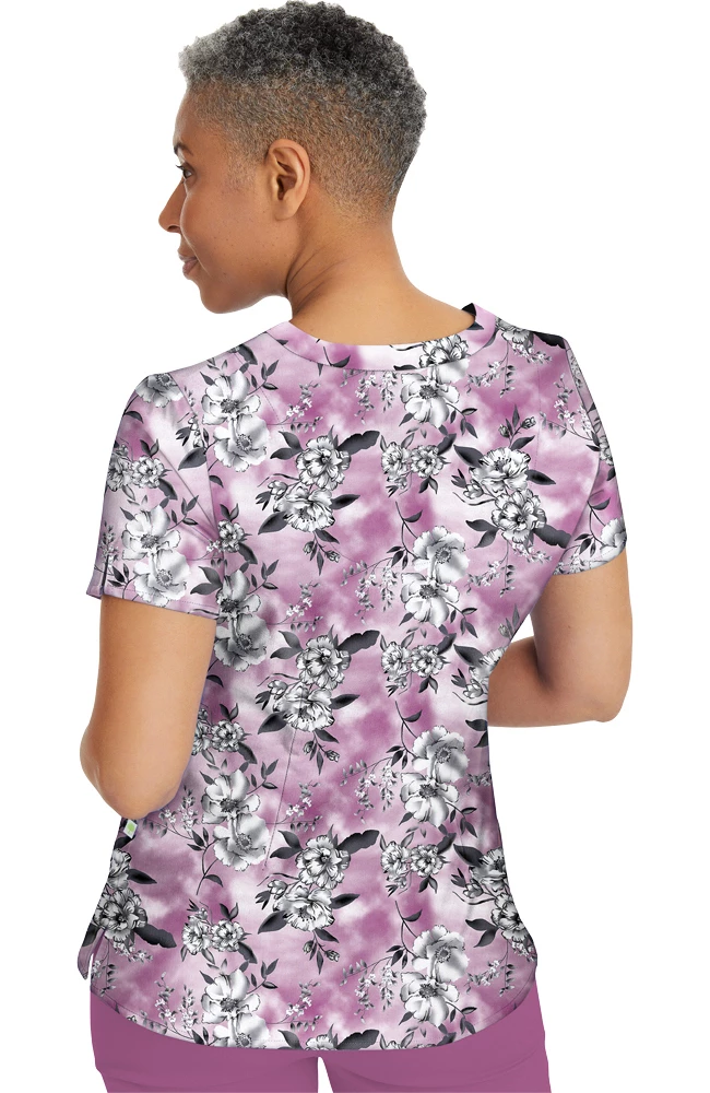 Healing Hands Clearance Women's Amanda Serene Bouquet Print Scrub Top 4 Healing Hands Clearance Women's Amanda Serene Bouquet Print Scrub Top - Image 2