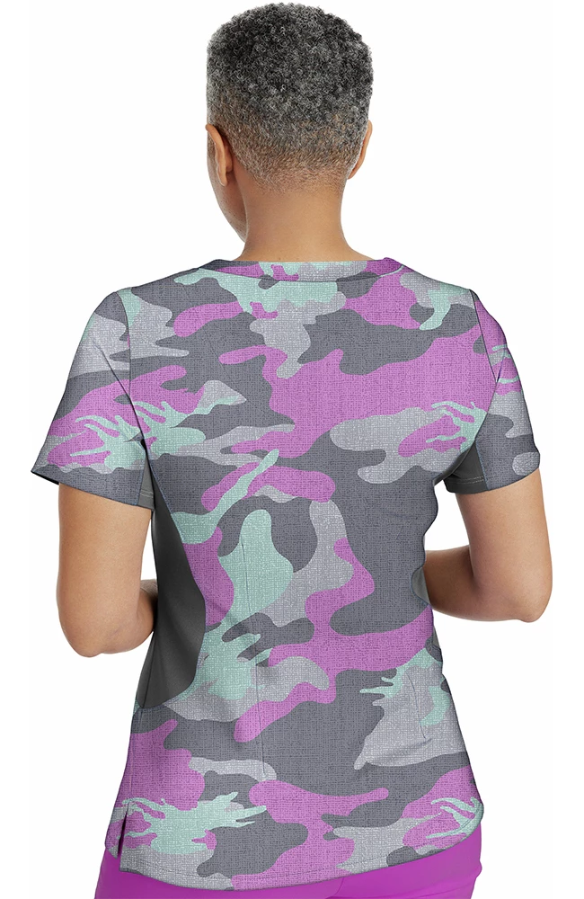 Healing Hands Clearance Women's Jessi Camouflage Print Scrub Top 4 Healing Hands Clearance Women's Jessi Camouflage Print Scrub Top - Image 2