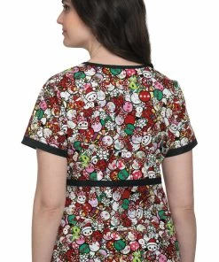Koi Clearance Women's Luna Holiday Unicorno Print Scrub Top -Cherokee Shop 2 ko 1003tk printclearance 650