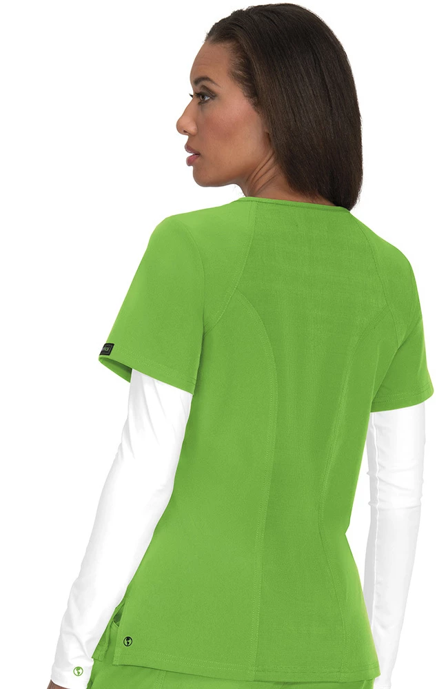 Koi Women's Eco Mock Wrap Solid Scrub Top 4 Koi Women's Eco Mock Wrap Solid Scrub Top - Image 2
