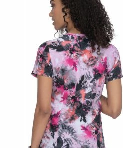 Koi Clearance Women's Nadi Tie Dye Floral Print Scrub Top 5 Koi Clearance Women's Nadi Tie Dye Floral Print Scrub Top -Cherokee Shop 2 ko 1057pr printclearance 650 1
