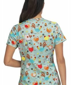 Koi Clearance Women's Leslie Chicks With Glasses Print Scrub Top 5 Koi Clearance Women's Leslie Chicks With Glasses Print Scrub Top -Cherokee Shop 2 ko 384pr printclearance 650 2