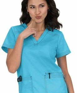 Koi Clearance Women's Kyra V-Neck Solid Scrub Top 8 Koi Clearance Women's Kyra V-Neck Solid Scrub Top -Cherokee Shop 2 ko 394 clearance 650