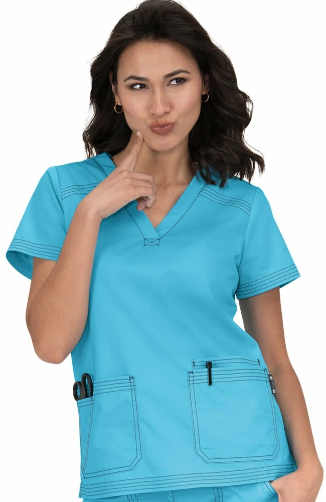 Koi Clearance Women's Kyra V-Neck Solid Scrub Top 4 Koi Clearance Women's Kyra V-Neck Solid Scrub Top - Image 2