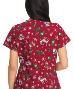 Koi Clearance Women's Bell Holly Jolly Puppies Print Scrub Top 5 Koi Clearance Women's Bell Holly Jolly Puppies Print Scrub Top -Cherokee Shop 2 ko b120pr printclearance 650 1