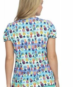 Koi Clearance Women's Blossom Pineapple Paradise Print Scrub Top -Cherokee Shop 2 ko b123pr printclearance 650 1