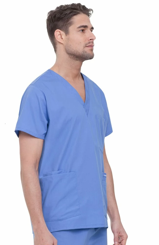 Landau Clearance Men's 5-Pocket Solid Scrub Top 4 Landau Clearance Men's 5-Pocket Solid Scrub Top - Image 2