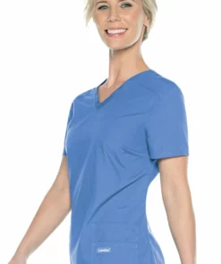 Landau Urbane Essentials Women's Tailored Solid Scrub Top -Cherokee Shop 2 ln 8111 650
