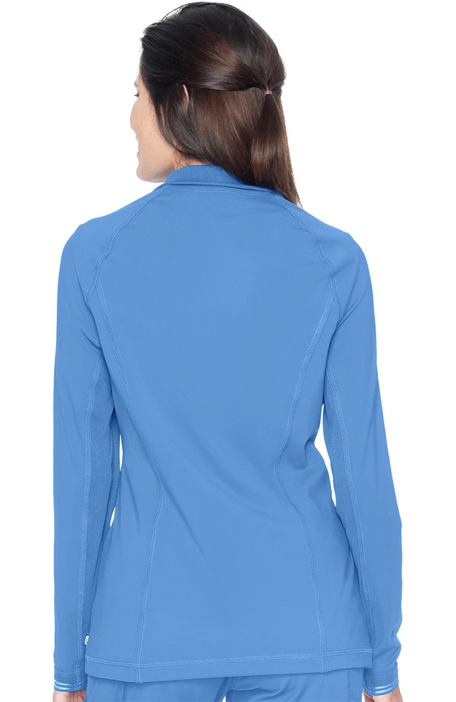 Urbane Women's Contrast Trim Solid Scrub Jacket 4 Urbane Women's Contrast Trim Solid Scrub Jacket - Image 2