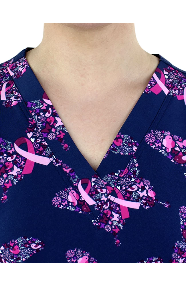 Maevn Uniforms Clearance Women's Graceful Strength Print Scrub Top 4 Maevn Uniforms Clearance Women's Graceful Strength Print Scrub Top - Image 2