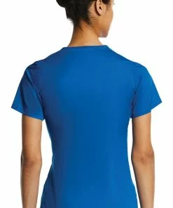 EON Women's Sporty V-Neck Solid Scrub Top -Cherokee Shop 2 mv 1778 650