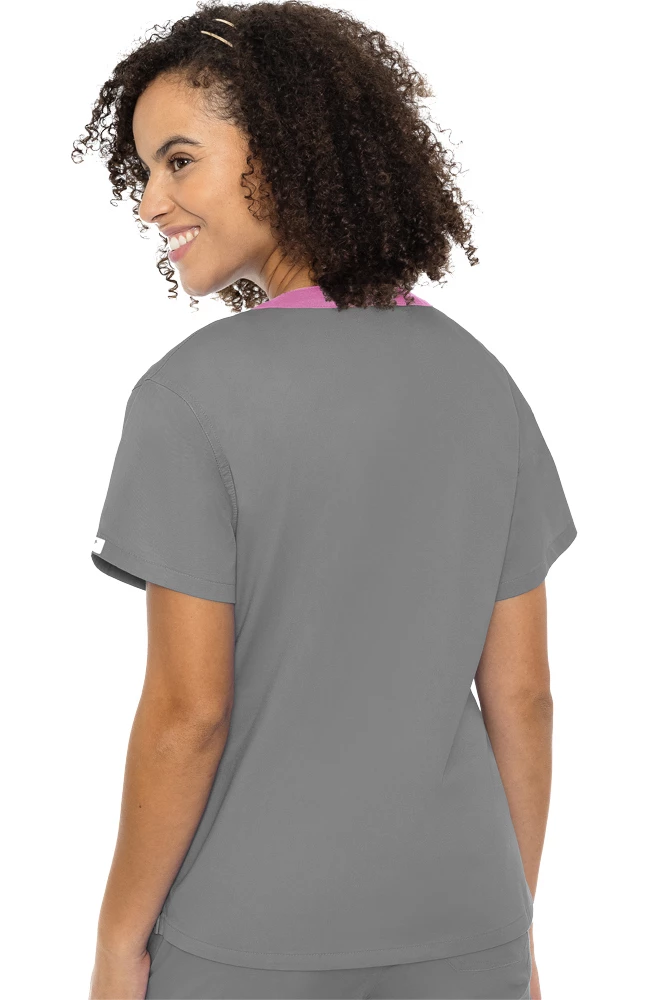 Med Couture Clearance Women's Signature V-Neck Solid Scrub Top 4 Med Couture Clearance Women's Signature V-Neck Solid Scrub Top - Image 2