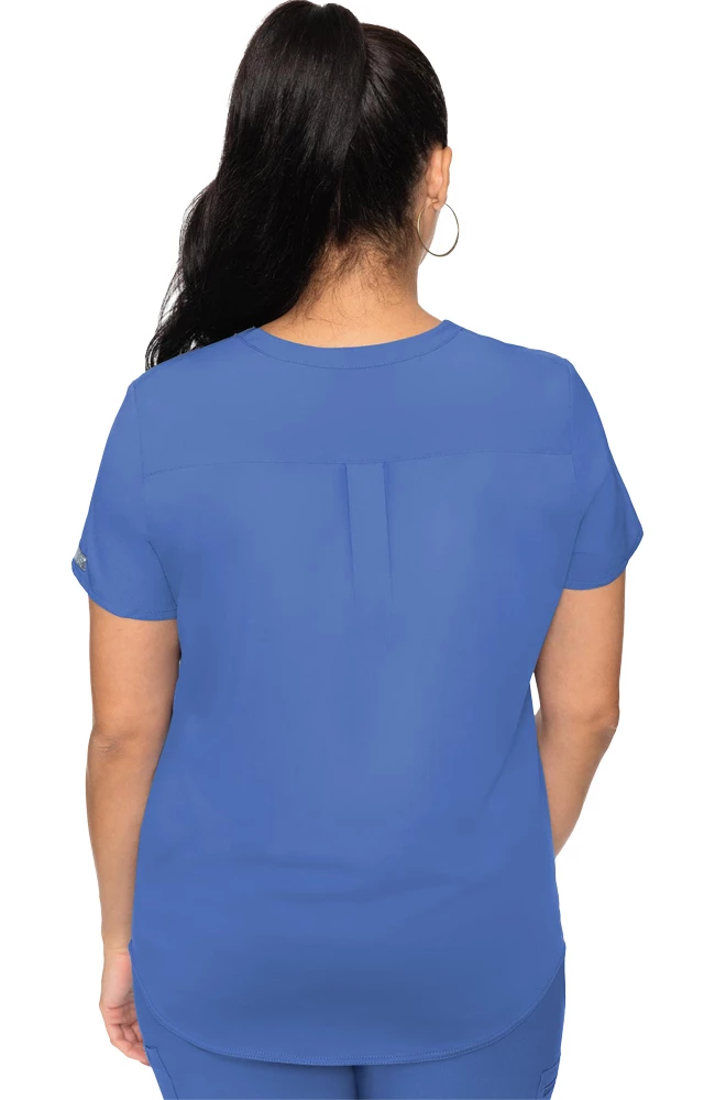 Med Couture Clearance Women's Knit Back Solid Scrub Top 4 Med Couture Clearance Women's Knit Back Solid Scrub Top - Image 2