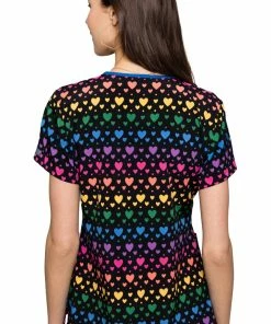 Med Couture Women's Vicky Rainbow Heart Print Scrub Top 5 Med Couture Women's Vicky Rainbow Heart Print Scrub Top -Cherokee Shop 2 pe 8564 print 650 6