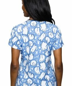 Med Couture Women's Vicky Snowball Print Scrub Top -Cherokee Shop 2 pe 8564 print 650 8