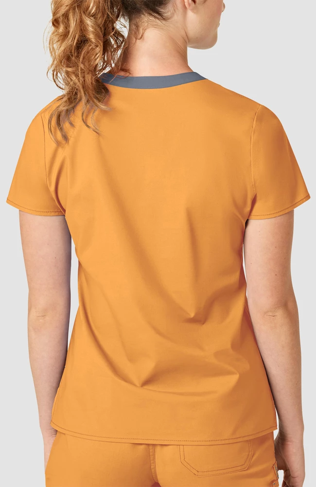 WonderWink Clearance Women's Verity V-Neck Solid Scrub Top 4 WonderWink Clearance Women's Verity V-Neck Solid Scrub Top - Image 2
