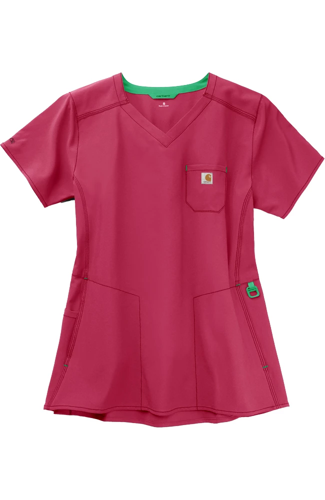 Carhartt Women's Peplum Solid Scrub Top 4 Carhartt Women's Peplum Solid Scrub Top - Image 2
