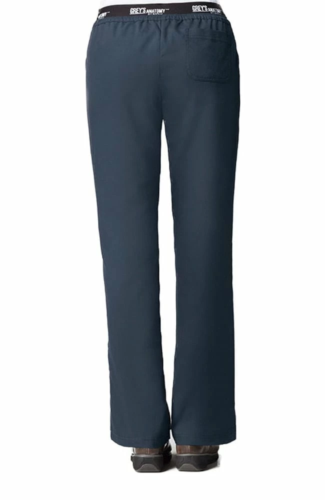 Grey's Anatomy Women's V-Neck Solid Scrub Top & Logo Elastic Waist Drawstring Scrub Pant Set 5 Grey's Anatomy Women's V-Neck Solid Scrub Top & Logo Elastic Waist Drawstring Scrub Pant Set - Image 3