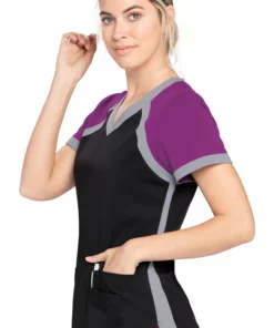 Grey's Anatomy Clearance Women's Scuba Solid Scrub Top -Cherokee Shop 3 bc 41435s clearance 650