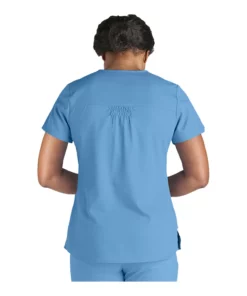 Grey's Anatomy Clearance Women's V-Neck Shirred Back Solid Scrub Top -Cherokee Shop 3 bc 71166 clearance 650