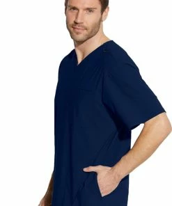 Grey's Anatomy Clearance Men's Hydro Solid Scrub Top -Cherokee Shop 3 bc get042 clearance 650