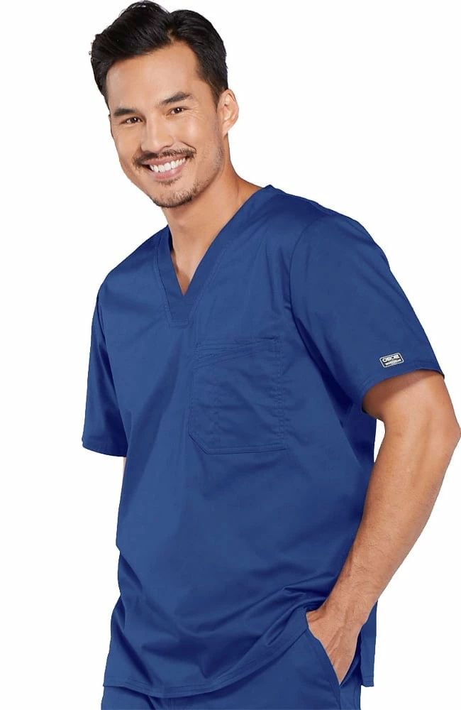 Cherokee Workwear Clearance Men's V-Neck Solid Scrub Top 5 Cherokee Workwear Clearance Men's V-Neck Solid Scrub Top - Image 3