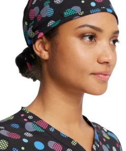 Cherokee Women's Checker Dots Print Scrub Hat -Cherokee Shop 3 ck ck513 print 650 1