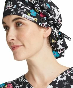 Cherokee Women's Bouffant Scroll For It Print Scrub Hat -Cherokee Shop 3 ck ck514 print 650