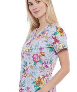 Cherokee Clearance Women's Friendly Flowers Print Scrub Top -Cherokee Shop 3 ck ck616 printclearance 650