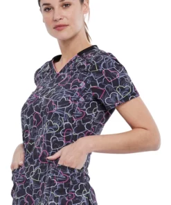 Cherokee Clearance Women's Marbled Hearts Print Scrub Top 8 Cherokee Clearance Women's Marbled Hearts Print Scrub Top -Cherokee Shop 3 ck ck634 printclearance 650