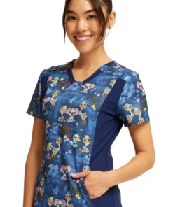 Cherokee Women's V-Neck Knit Panel Easily Emu-sed Print Scrub Top 8 Cherokee Women's V-Neck Knit Panel Easily Emu-sed Print Scrub Top -Cherokee Shop 3 ck ck641 print 650